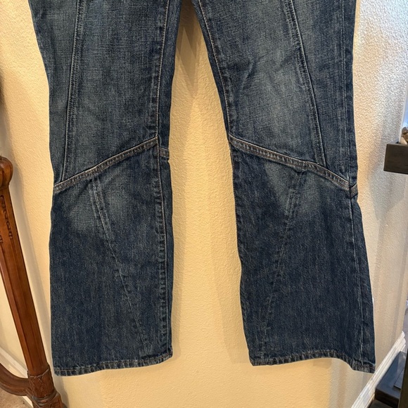 DIESEL Women Blue Button Fly Flared Boho Jeans Size 31-Fits Small-Made in Italy - Picture 4 of 10